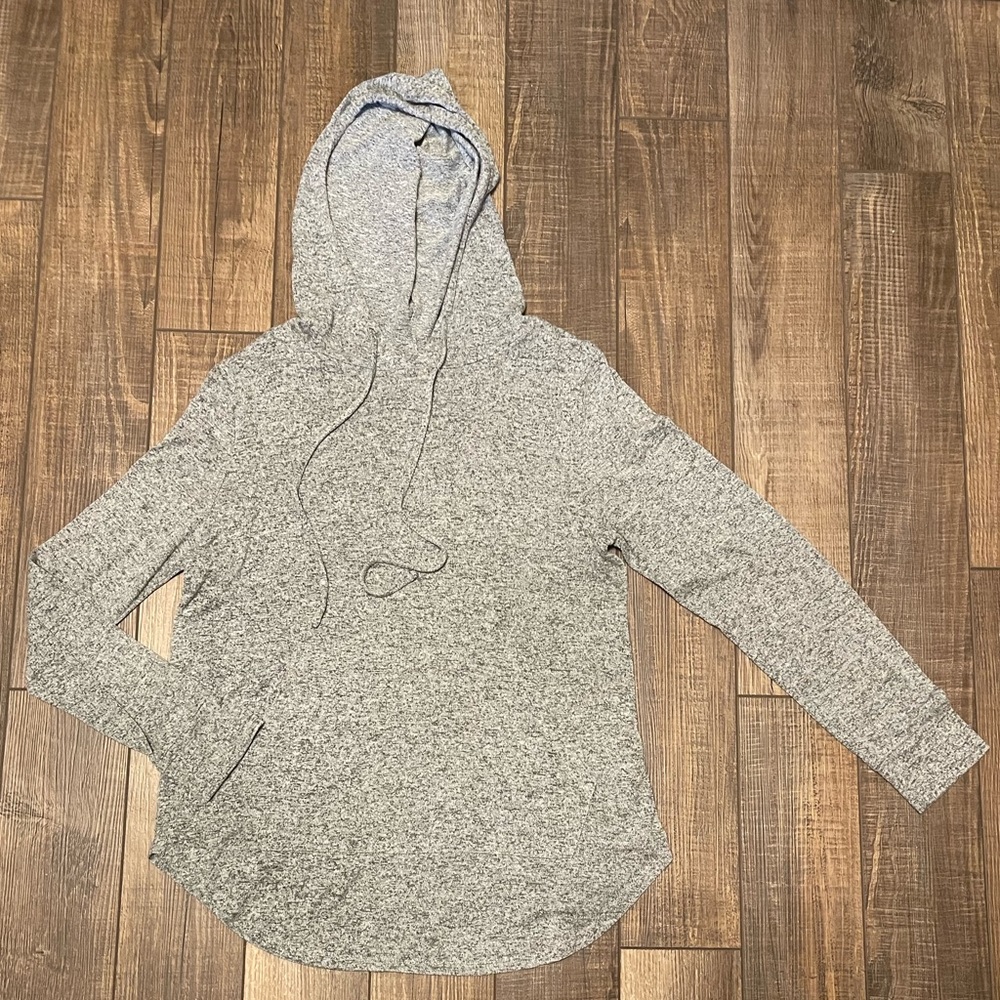 Hooded gray sweater